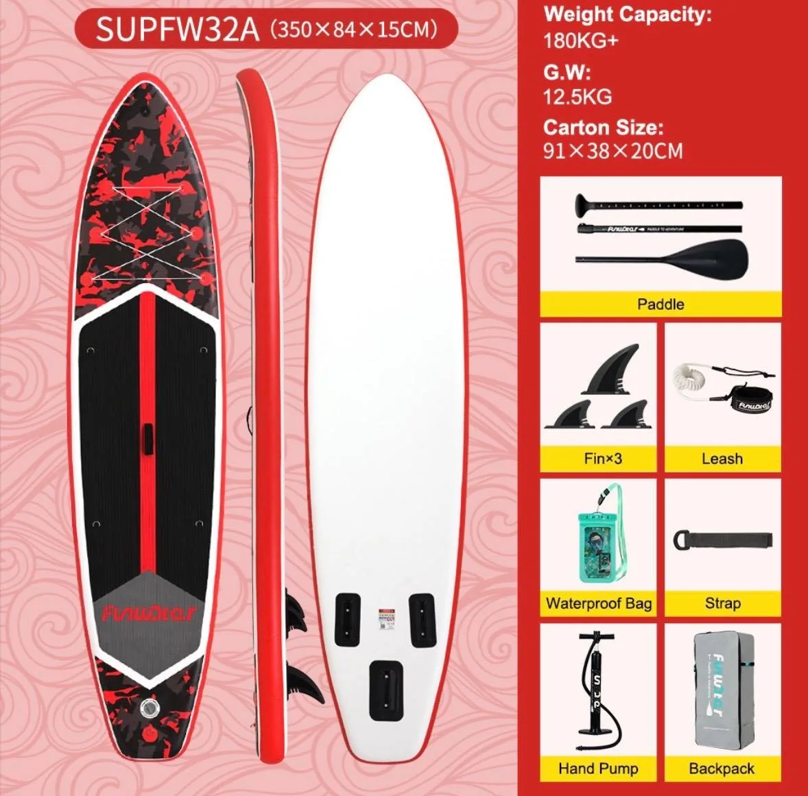 پدل برد بادی Funwater مدل 32A