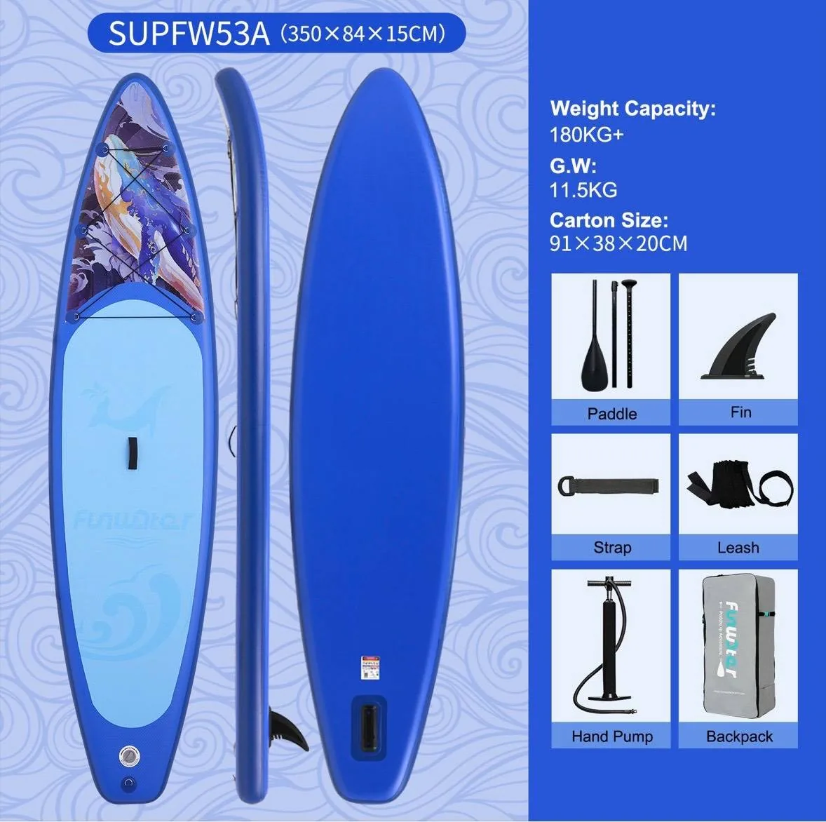 پدل برد بادی Funwater مدل 53A