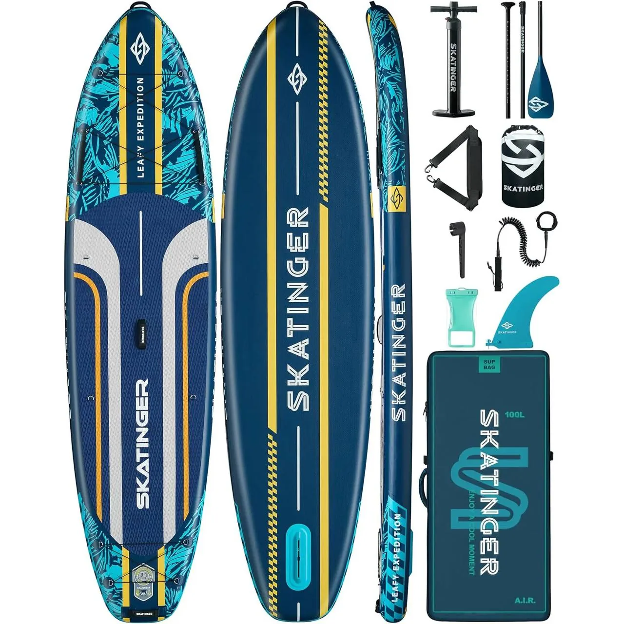 پدل برد بادی skatinger مدل leafy expedition blue
